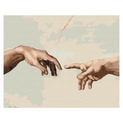 Товари для малювання - Картина за номерами Brushme Створення Адама (BS29287) Товари для малювання - Картина за номерами Brushme Створення Адама (BS29287)