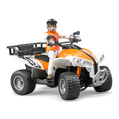 Транспорт і спецтехніка - Машинка іграшкова квадроцикл і фігурка водія Bruder (63000)