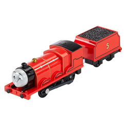 Железные дороги и поезда - Паровозик Thomas and Friends Track master Джеймс с вагоном моторизированный (BMK87/BML08)