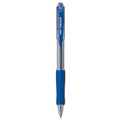 Ручка кулькова Uni Laknock micro автоматична синя (SN-100.(05).Blue)