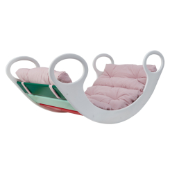 Крісла-качалки - Універсальна гойдалка-ліжечко Uka-Chaka Мini 104х45х53 см Веселка/Рожевий (hub_f4o5uy)