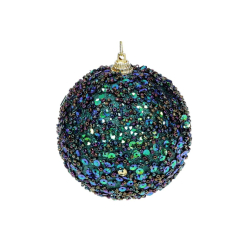 Аксессуары для праздников - Елочный шар BonaDi 8 см Зеленый с синим (182-152) (MR63017)