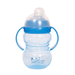 Товари для догляду - Поїльник Lindo з силіконовим носиком блакитний (8850215007040)