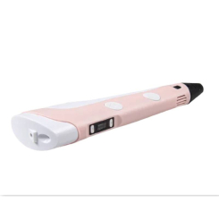 3D-ручки - 3D ручка з LCD дисплеєм 3DPen Hot Draw 3 Pink+Досточка+Ножиці+Комплект еко пластику для малювання 249 метрів (245480947/22)
