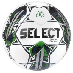 Спортивные активные игры - Мяч футзальный Select FUTSAL PLANET v22 бело-зеленый Уни 4 103346-327 4