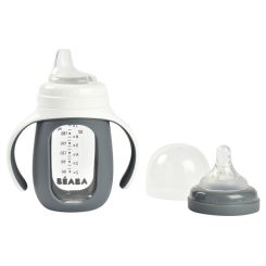 Товары по уходу - Поильник Beaba учебный стеклянный серый (913538)