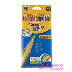 Канцтовари - Олівці BIC Kids Tropicolors 2 12 шт в наборі (832566/8325666)