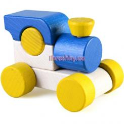 Машинки для малюків - Іграшка з дерева Паровозик Малюк Руді Ду-02с Руді (Ду-02с)