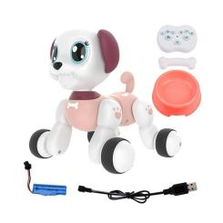 Роботы - Интерактивное животное Собачка Limo Toy 1090A на радиоуправлении Розовый (36414s45407)