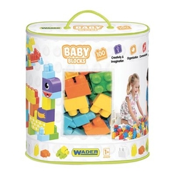 Блочные конструкторы - Конструктор Wader Baby blocks Мои первые кубики 100 элементов (41420)