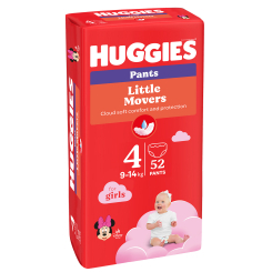 Підгузки - Підгузки-трусики Huggies Little Movers для дівчаток 4 M-Pack 9-14 кг 52 x 2 шт (5029054568095)