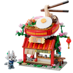 Блочные конструкторы - Конструктор Pantasy Kung Fu Panda Мини Вид на улицу Раменный магазин Чжэна 359 элементов (86506)