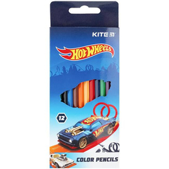 Канцтовари - ​Кольорові олівці Kite Hot Wheels 12 шт (HW21-051)