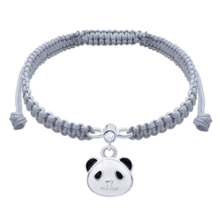 Ювелирные украшения - Браслет плетеный UMa&UMi Мишка панда бело-черный (0010000017113)