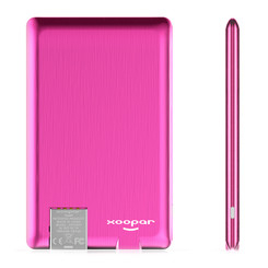 Аккумуляторы и батарейки - Портативная батарея Xoopar Power card розовая (XP61057.24RV)