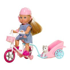Ляльки - Лялька Steffi & Evi love Еві прогулянка на велосипеді з собачкою в сарафані (5730783-1)