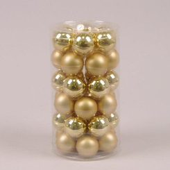 Аксесуари для свят - Кульки скляні Flora D-3,8 см. 36 шт(44558) (MR35695)