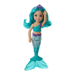 Маленькие куклы - Кукла Barbie Dreamtopia Русалочка Челси и друзья синие волосы (GJJ85/GJJ89)