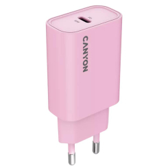 Павербанки - Мережевий зарядний пристрій Canyon OnCharge 30CL 1xPD Type-C 30W Pink ​(CNE-CHA30CLPK)