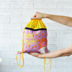 Рюкзаки та сумки - Рюкзак-сумка для одягу та взуття 4Profi "Tutti Frutti" 43х33 Фіолетово-жовтий 46211 (000003476)