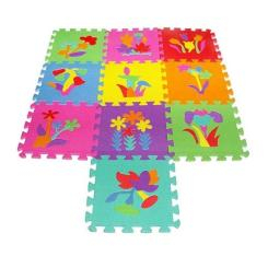 Пазлы - Детский игровой коврик мозаика EVA Растения M 0386 10 частей Разноцветный