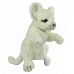 Мягкие животные - Игрушка-перчатка Hansa Puppet Белый львенок 32 см (4806021978504)