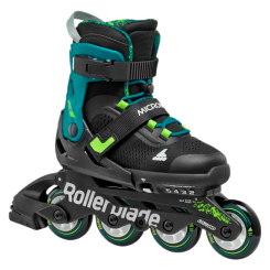 Ролики дитячі - Роликові ковзани Rollerblade Microblade XT чорно-бензиновий зелений розмір 28-32 (8059791073177)