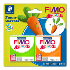 Наборы для лепки - Набор пластики Fimo Kids Веселая морквина (803514)