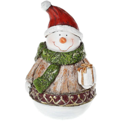Аксессуары для праздников - Статуэтка Снеговичок с подарком 14.5 см Bona DP43014