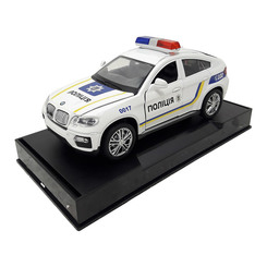 Транспорт и спецтехника - Автомодель Автопром BMW X6 Полиция 1:32 металлическая с эффектами (7844-1)