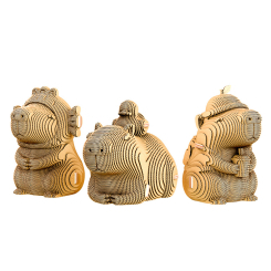 3D-пазли - ​3D пазл Cartonic Capybara Trio (CARTCAPYTRIO)