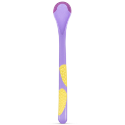 Дитячий посуд та аксесуари - ​Термочутлива ложка Baboo фіолетова (10-028)