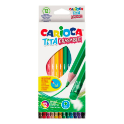 Канцтовары - Карандаши цветные Carioca Tita 12 цветов (42897)
