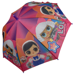 Зонты и дождевики - Детский зонт-трость Paolo Rosi полуавтомат "LOL / ЛОЛ" с Фиолетовой ручкой 077-1