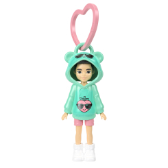 Ляльки - Мінілялька-брелок Polly Pocket у худі М'ятна (JMN38/8)