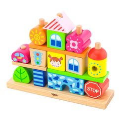 Розвивальні іграшки - Кубики Viga Toys Місто (50043)