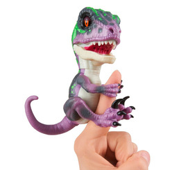 Фигурки животных - Интерактивная игрушка Fingerlings Динозавр Рейзор фиолетовый 12 см (W3780/3784)