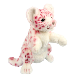 Мягкие животные - Игрушка-перчатка Hansa Puppet Снежный леопард розовый 32 см (4806021977781)