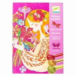 Товари для малювання - Набір для малювання блискітками DJECO Аромат квітів (DJ09508)