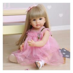 Ляльки - Силіконова колекційна лялька Реборн Reborn Doll Дівчинка Аля 55 см (444)