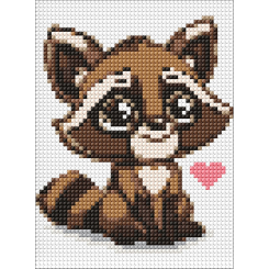 Мозаика - Алмазная мозаика Идейка Умный енот 15 х 20 см (AMM1020)