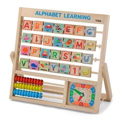 Обучающие игрушки - Обучающий набор Viga Toys Алфавит и часы (50033)
