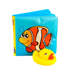 Іграшки для ванни - Книжка для ванної Johntoy Happy World з качкою (22207)