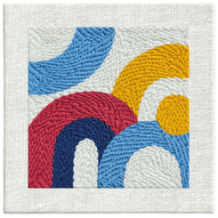 Наборы для творчества - Набор для создания ковровой вышивки Brushme Цветной ритм (PMBR009)