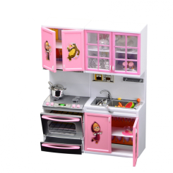 Меблі та будиночки - Набір для ляльки Na-Na Кухня Маша та Ведмідь Рожевий T51-018