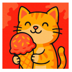 Товары для рисования - Раскраска на холсте Brushme Котик-муркотик (MBS074)