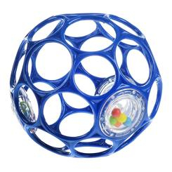Развивающие игрушки - Развивающая игрушка Oball Мяч с погремушкой синий 10 см (81031/81031-4)