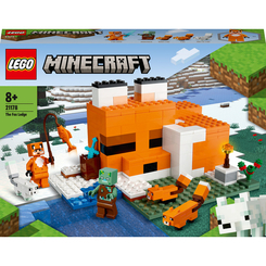 Конструкторы LEGO - Конструктор LEGO Minecraft Лисья хижина (21178)
