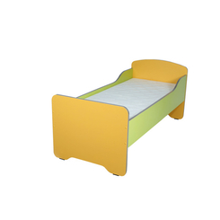 Детская мебель - Кровать Мебель UA детский сад без матраса с высокими перилами Желто-зеленый (43884)