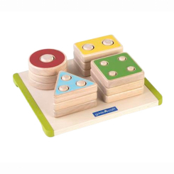Розвивальні іграшки - Пірамідка Guidecraft Manipulatives Фігури геометрії (G6738)